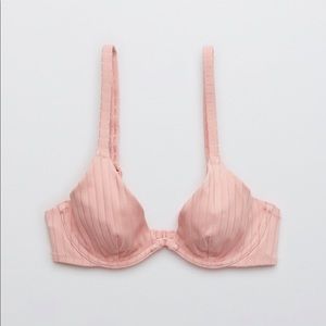 Aerie Ribbed Shine Underwire Plunge Bikini Top